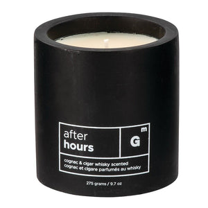 After Hours Cement Candle in Cognac & Cigar Whisky