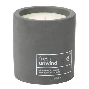 Unwind Cement Candle in Stress Free