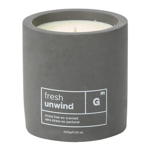 Unwind Cement Candle in Stress Free